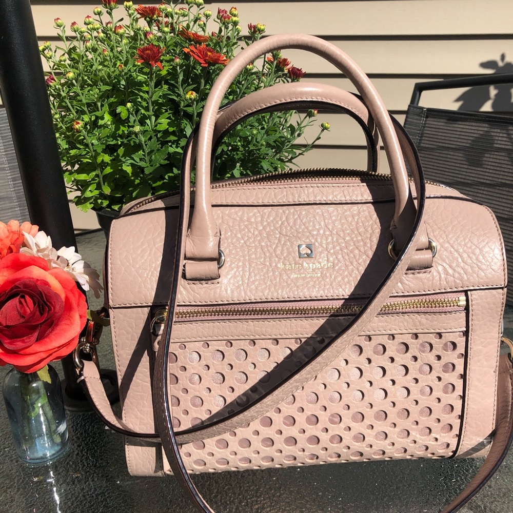 Kate Spade pink leather tote bag with strap